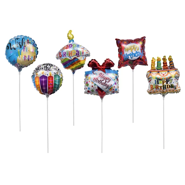 Small mylar balloons to personalize your gift basket